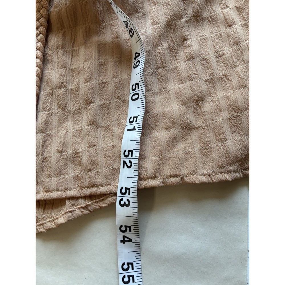Boho Maxi Dress Sz M Tan Festival Strappy Back Beach - Picture 7 of 8